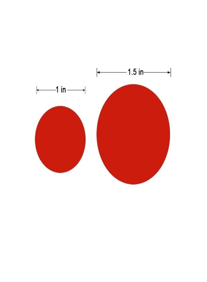 Hcode Round Color Coding Label Price Stickers Blank Yard Sale Stickers 1 inch Permanent Adhesive Dots 2 Roll 2000 Pieces (Red) - Image 2