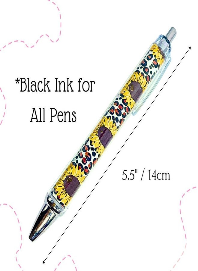 YJ PREMIUMS 10PC Sunflower Pens Sunflowers Pen for Women Teacher Appreciation Gifts Work Office Desk Classroom Decor Supplies Stationary Set Accessories Party Favors Theme for Writing Journal Planning Notepad - Image 3