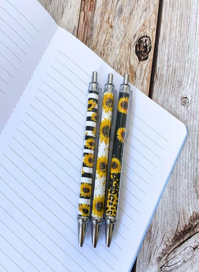 YJ PREMIUMS 10PC Sunflower Pens Sunflowers Pen for Women Teacher Appreciation Gifts Work Office Desk Classroom Decor Supplies Stationary Set Accessories Party Favors Theme for Writing Journal Planning Notepad - Image 5