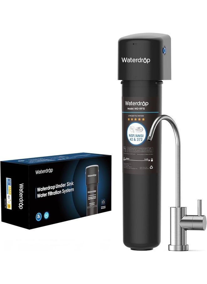 Waterdrop Waterdrop 15UB&15UB-UF Under Sink Water Filter System Black  - Image 1