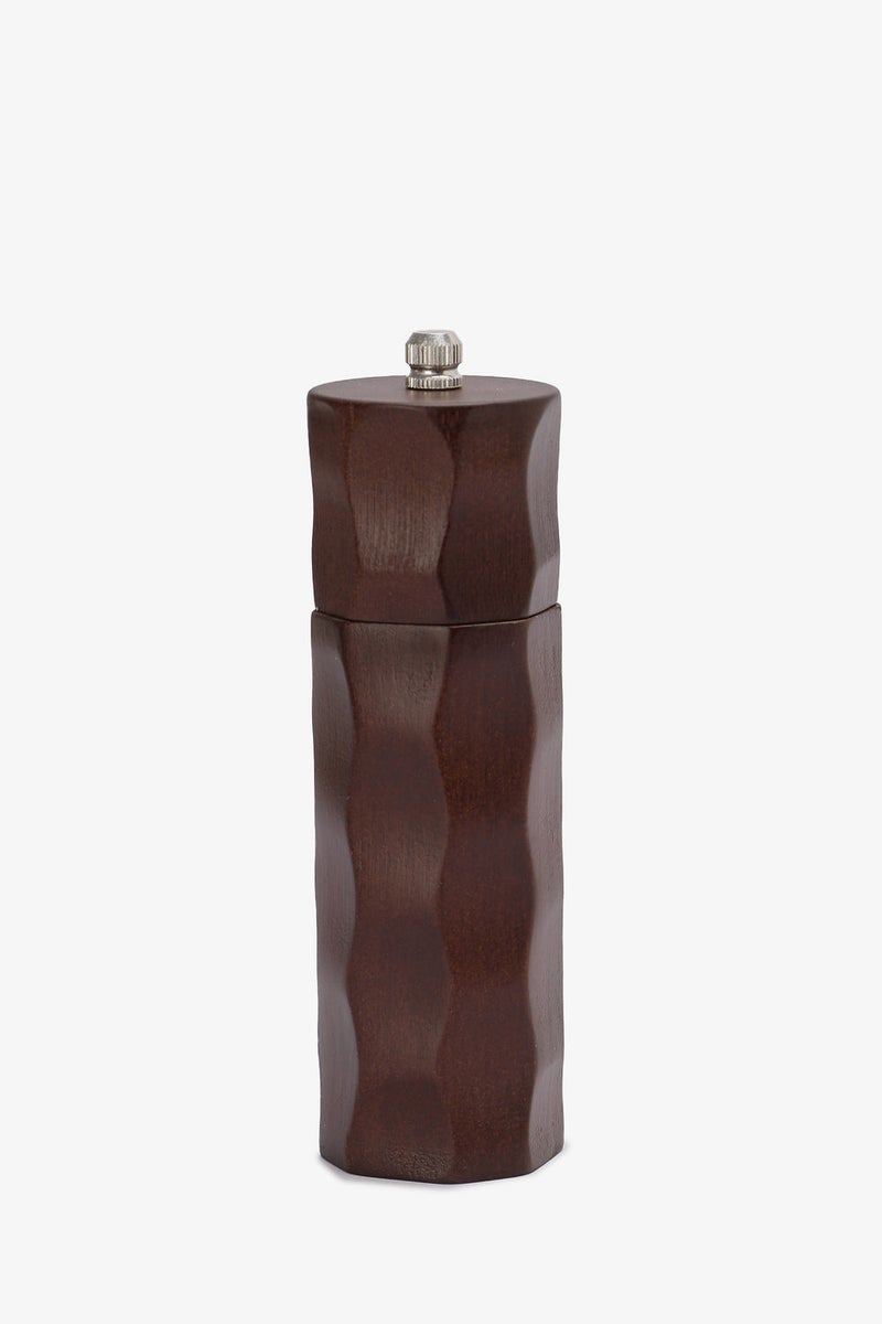 Carina Sculpted Wooden Pepper Grinder - Image 1