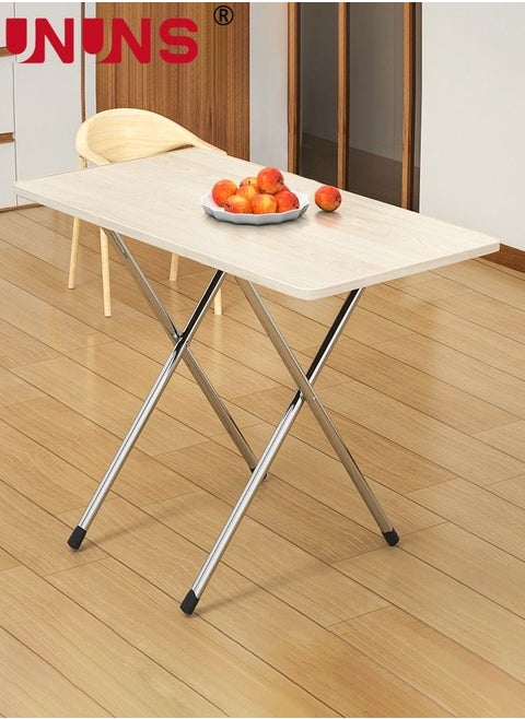 Folding Table,Folding TV Table,TV Tray,Dinner Tray,Dinner Folding Table for Small Space Eating,Dinner Foldable Side Desk with Wooden Top and Metal Frame