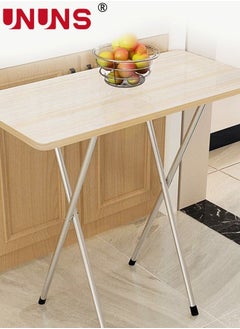 UNUNS Folding Table,Folding TV Table,TV Tray,Dinner Tray,Dinner Folding Table for Small Space Eating,Dinner Foldable Side Desk with Wooden Top and Metal Frame  - Image 5