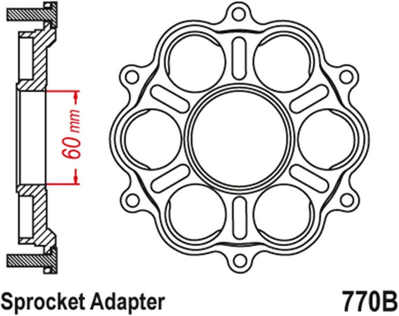 QASULER 525 Motorcycle Rear Sprocket for Ducati - Image 3