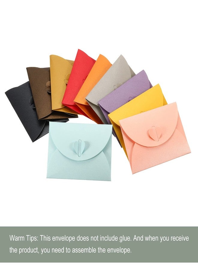 YOKIVE 50 Pack Mini Envelopes, Heart Shaped Clasp | Small Gift Card Holder, Great for Weddings Parties Boutiques(Dark Blue) - Image 5