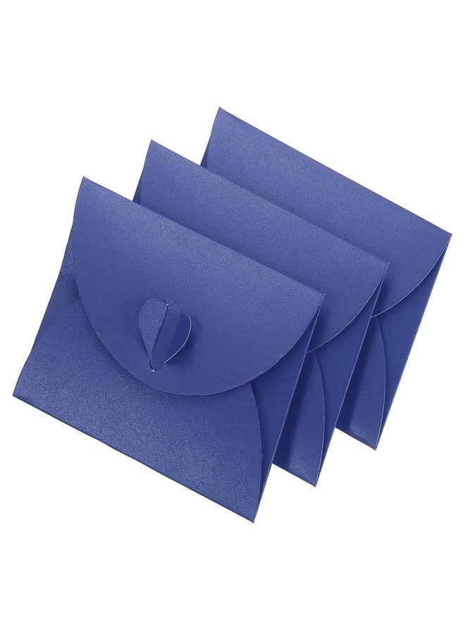 YOKIVE 50 Pack Mini Envelopes, Heart Shaped Clasp | Small Gift Card Holder, Great for Weddings Parties Boutiques(Dark Blue) - Image 1