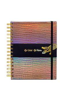 Pukka Pad Pukka Pad, Wild A5 Project Book - 21 x 14.8cm Notebook with Dividers and Elastic Band Closure - Crocodile  - Image 1