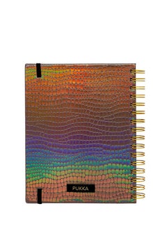 Pukka Pad Pukka Pad, Wild A5 Project Book - 21 x 14.8cm Notebook with Dividers and Elastic Band Closure - Crocodile  - Image 4