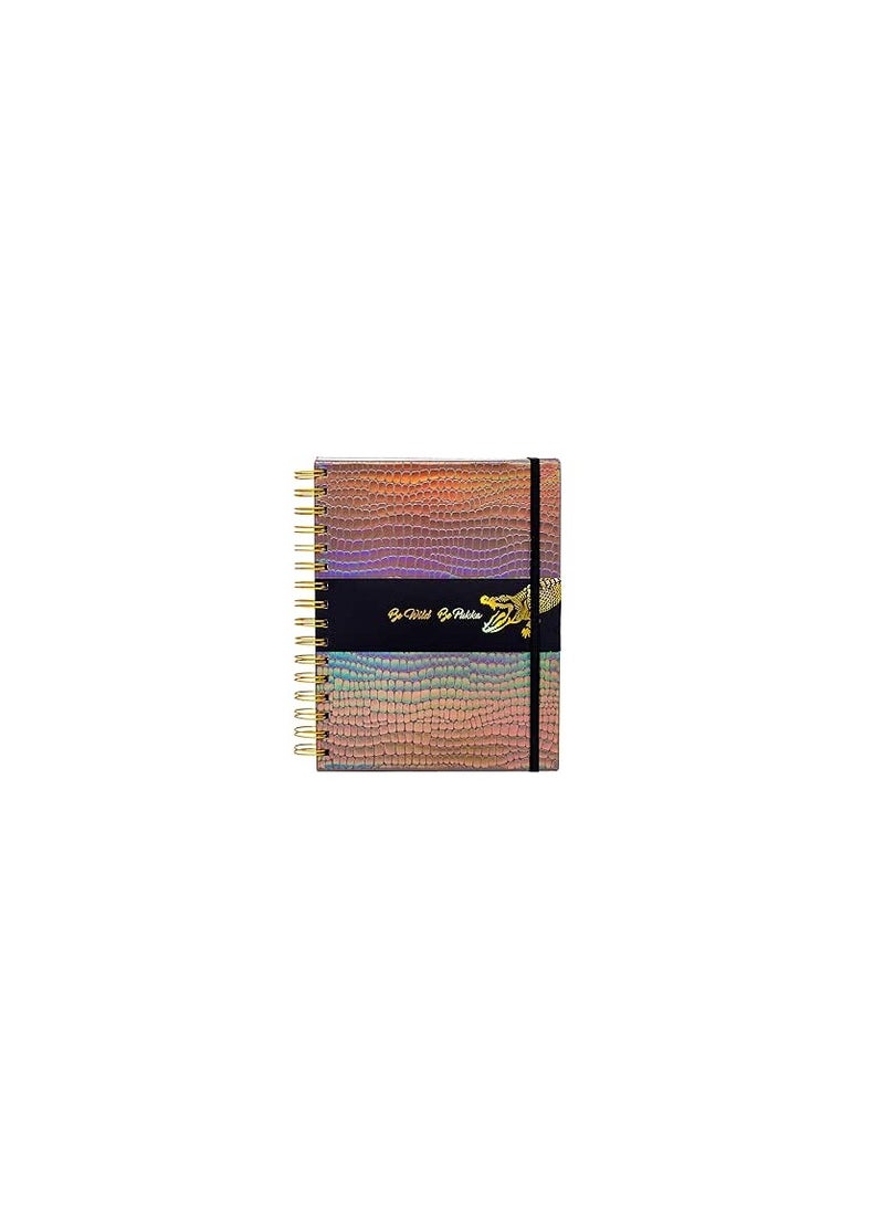 Pukka Pad - Pukka Pad, Wild A5 Project Book - 21 x 14.8cm Notebook with Dividers and Elastic Band Closure - Crocodile - Image 1