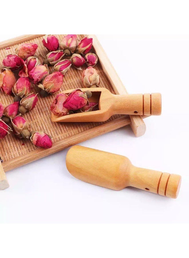 طقم جروف توابل خشب طبيعي زان 5  قطع - Image 1