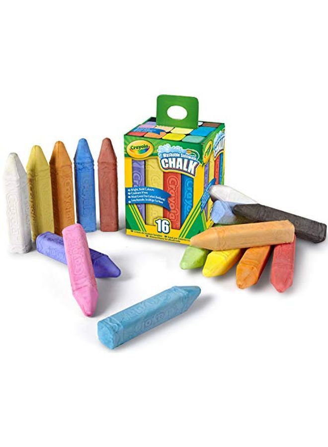 Crayola طباشير الرصيف القابل للغسل 16 قطعة (عبوة من 3) - Image 1