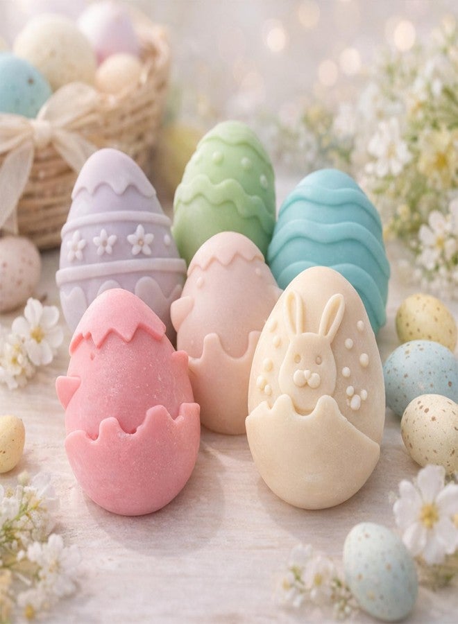 LLPMutu 2PCS Easter Eggs Silicone Mold Half Egg Mold 3D Easter Egg Molds Chocolate Mold Easter chocolate egg mold Breakable easter egg moldEaster Egg Candy Silicone Mold for Cake Chocolate Jelly Soap Wax - Image 5