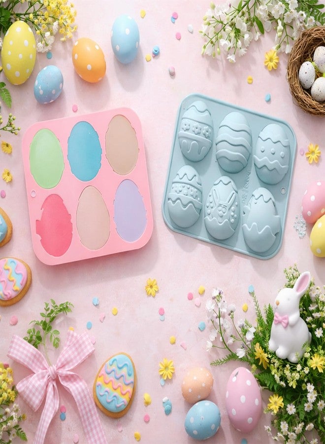 LLPMutu 2PCS Easter Eggs Silicone Mold Half Egg Mold 3D Easter Egg Molds Chocolate Mold Easter chocolate egg mold Breakable easter egg moldEaster Egg Candy Silicone Mold for Cake Chocolate Jelly Soap Wax - Image 4