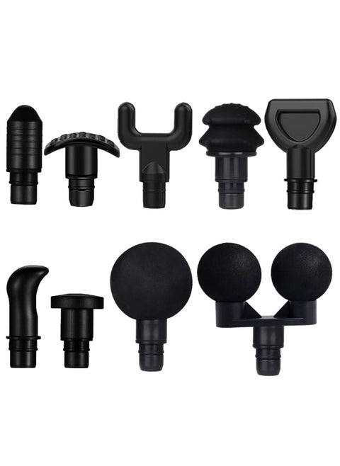 Massage Gun Heads, Adapter Bit Replaceable Massager Gun Attachment 9 Different Muscle Massager Heads Deep Tissue Muscle Relaxation Trigger Point