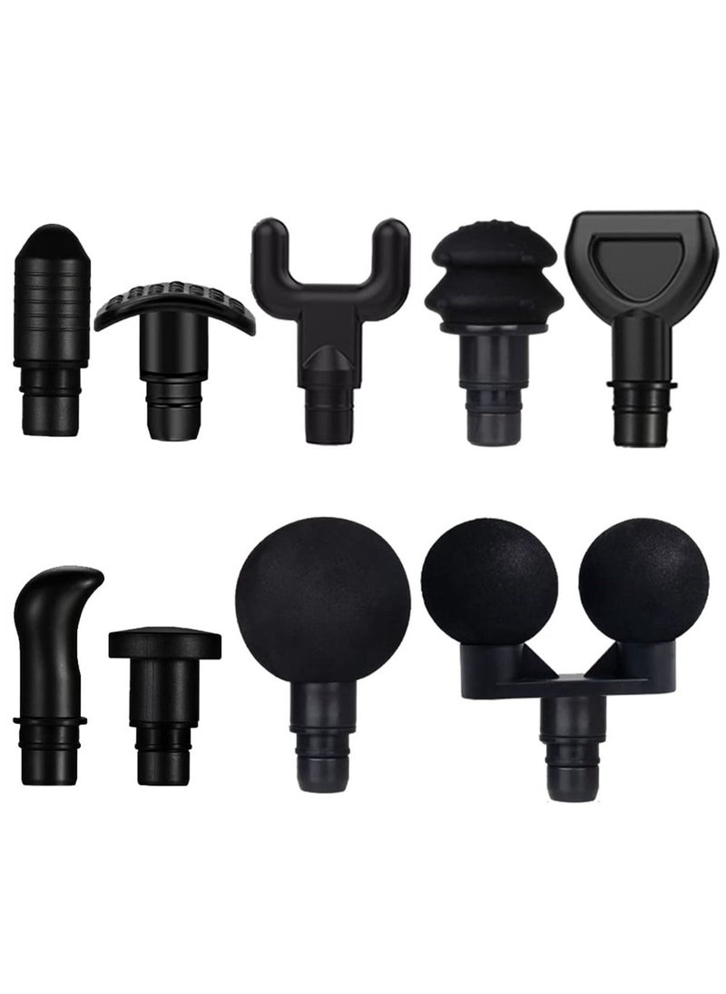 Excefore - Massage Gun Heads, Adapter Bit Replaceable Massager Gun Attachment 9 Different Muscle Massager Heads Deep Tissue Muscle Relaxation Trigger Point - Image 1