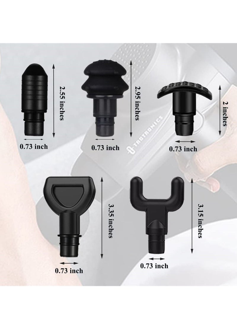 Excefore - Massage Gun Heads, Adapter Bit Replaceable Massager Gun Attachment 9 Different Muscle Massager Heads Deep Tissue Muscle Relaxation Trigger Point - Image 1