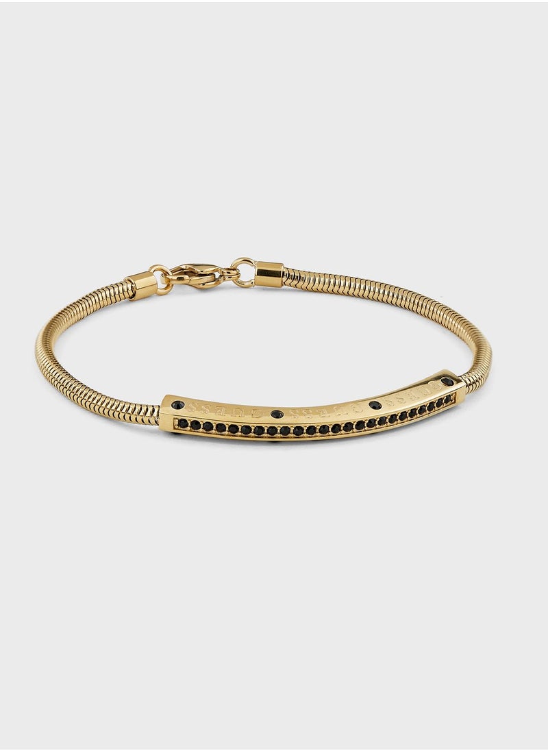GUESS Crystals Pave Tag Chain Bracelet  - Image 1