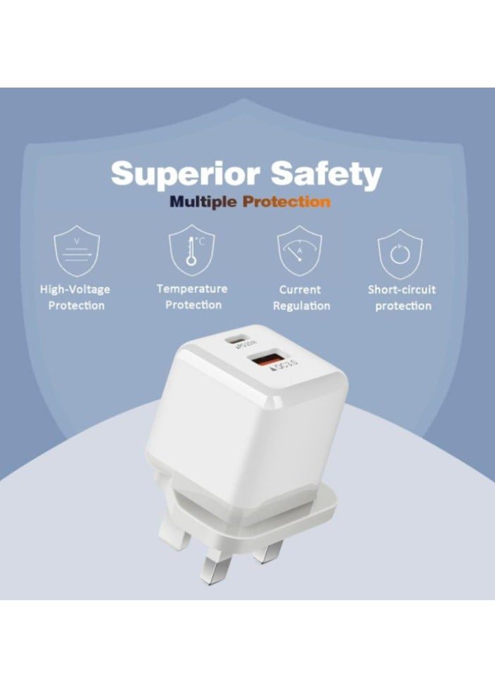 Bastec Dual USB-C Wall Charger, 20W, Model BC219, BASTEC - Image 2