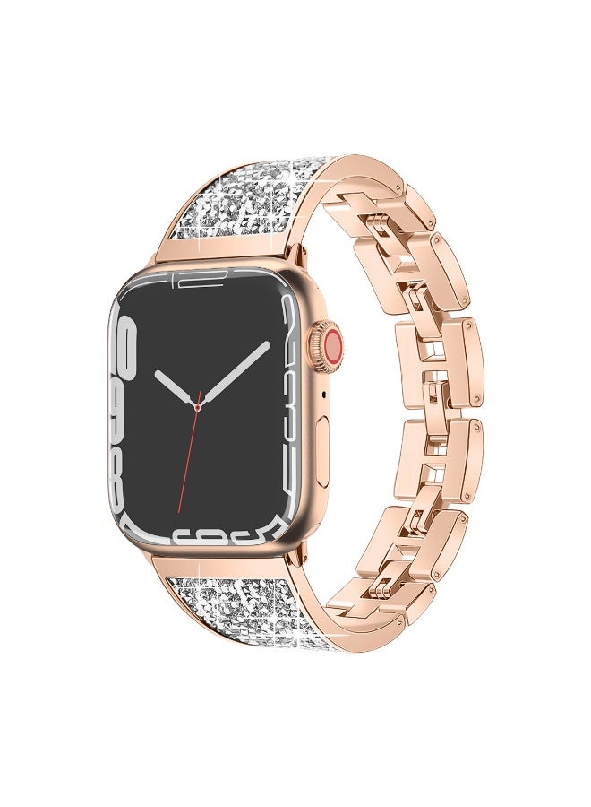 NIBEMINENT Swarovski Crystal-Embellished Metal Apple Watch Band  - Image 1