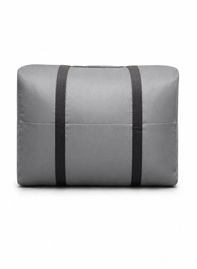 OSSUM Foldable Large Storage Duffle Bag | Heavy Duty Clothes Organizer Bag with Zipper & Handles | Space Saving Travel & Moving Bag | Waterproof, Lightweight, (Grey) (Capacity-25kg) - Image 5