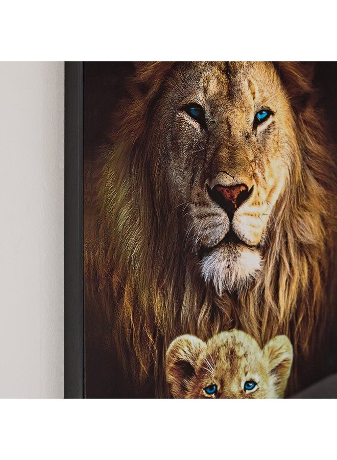 Home Box Ersel Lion and Cub Framed Picture 50 x 70 x 2.5 cm  - Image 4