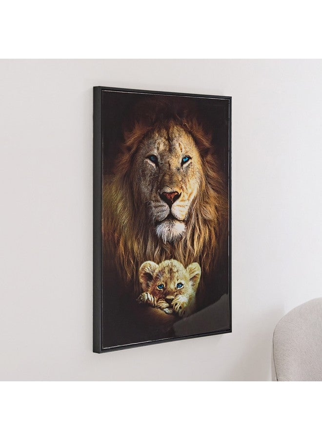 Home Box Ersel Lion and Cub Framed Picture 50 x 70 x 2.5 cm  - Image 2