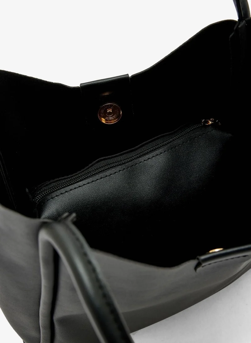 Ella Black Minimalist Shoulder Tote Bag for Women | Best Price UAE