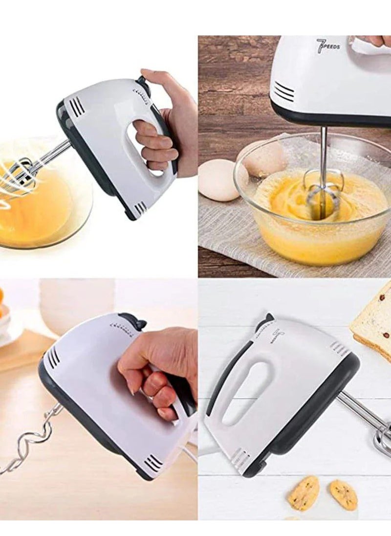 Generic - Electric Egg Beater for Whipping and Kneading 2 in 1 Beater, Kneader and Whisk 7 Speeds H - Image 1