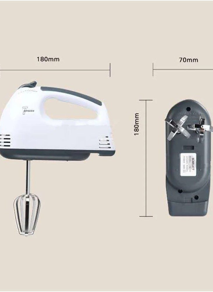 Generic - Electric Egg Beater for Whipping and Kneading 2 in 1 Beater, Kneader and Whisk 7 Speeds H - Image 1