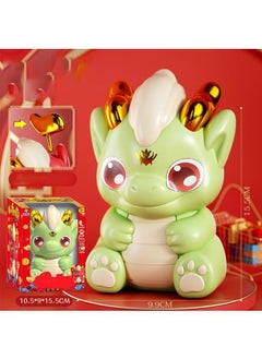 Y&D Year Of The Dragon Creative Cartoon Little Dragon Luminous Piggy Bank Children's Gift Decoration Piggy Bank-Green  - Image 1