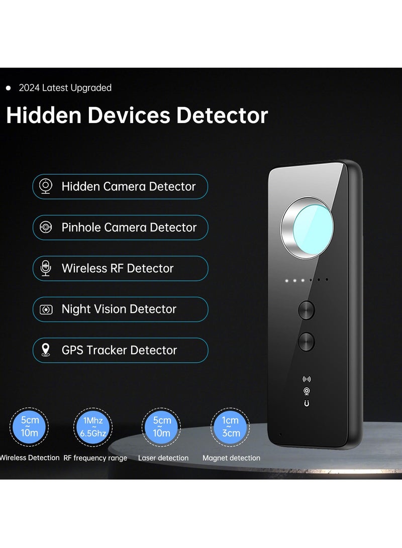 كاشف كاميرا خفية متقدم وجهاز فحص ترددات الراديو، 6 مستويات حساسية، 4 أوضاع احترافية للأمان في المنزل، الفندق، السيارة، المكتب والاجتماعات - Image 4
