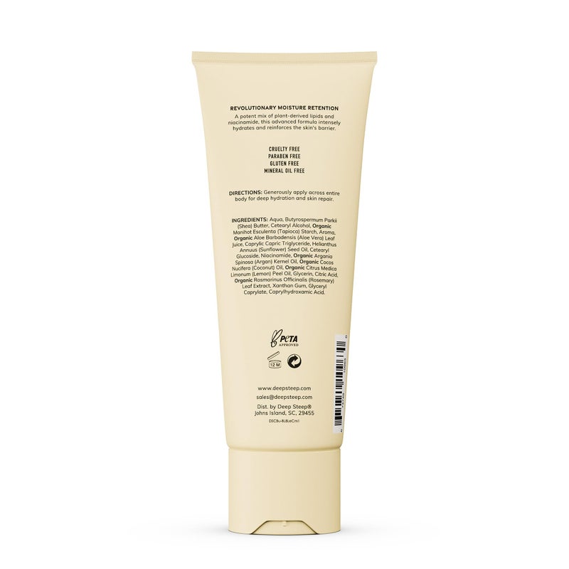 Deep Steep Body Lotion, Lemon Cream, 8 oz â€“ Moisturizer with Coconut Oil, Shea Butter, Argan Oil, Aloe Vera & Niacinamide â€“ Vegan, Clean Beauty, Daily Skin Hydration - Image 2