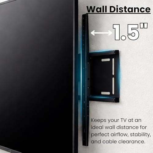 RISSACHI® Wall Mount TV Stand for 32-65 Inch TV, Monitor | Universal Fixed Heavy Duty Stand for Flat Panel TV | Space-Saving & Adjustable Wall Bracket (50 Kg Weight Capacity) - Image 3