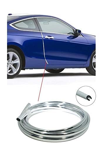 PRIKNIK Car and Bike Edge Guard Protector Door and Edges (10 Meter) (Colour-Chrome Silver)-Compatible with Hero Achiever Alloy - Image 4