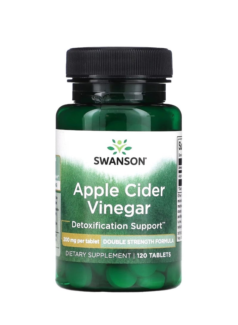 SWANSON Apple Cider Vinegar 200 Mg 120 Tablets - Image 1
