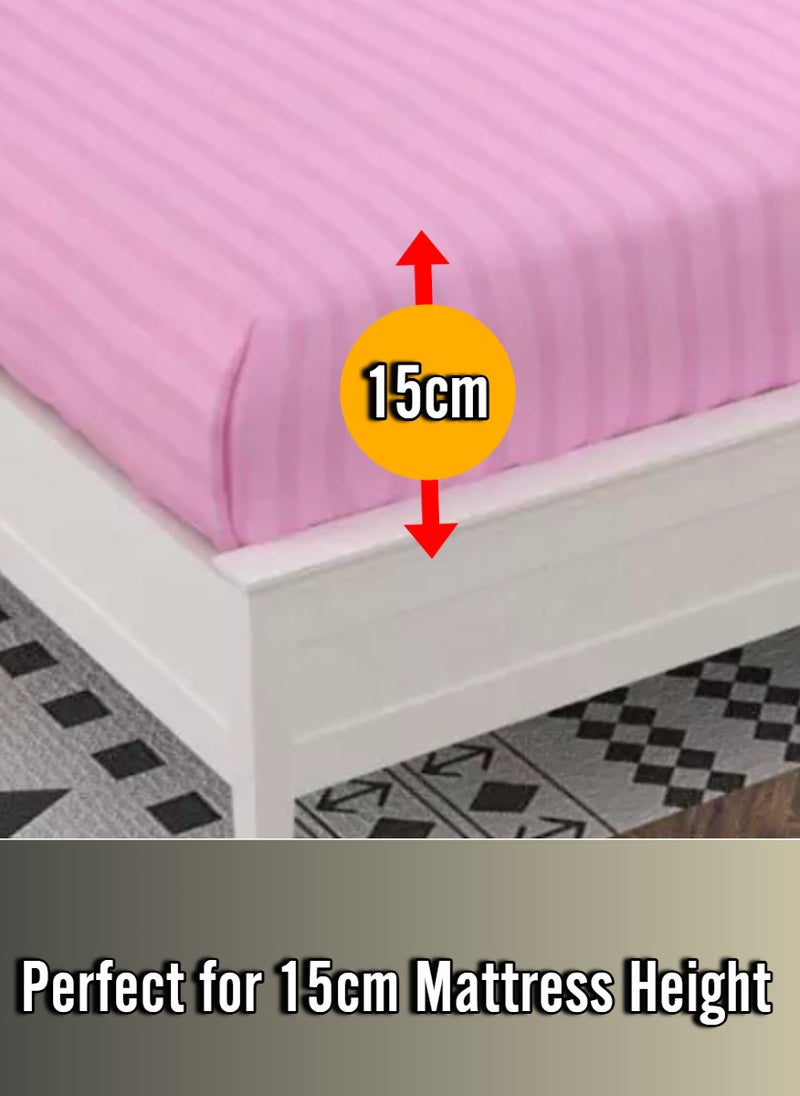 بلوبيري ملاءة سرير قطنية قماش مخطط مع قطعة واحدة كيس وسادة 100x200+15 سم - Image 2