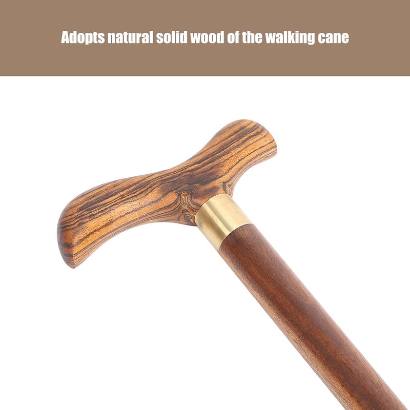 كلاراكو عصا مشي، عصا مشي قابلة للطي احترافية من خشب الأبنوس مع مقبض لسهولة حركة كبار السن تساعد على منع المستخدم من الانحناء - Image 2