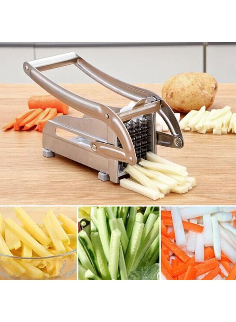 DubaiGallery Stainless Steel Potato Chips Cutter French Fries Strip Cutting Machine Chopper Household Kitchen Gadgets  - Image 1