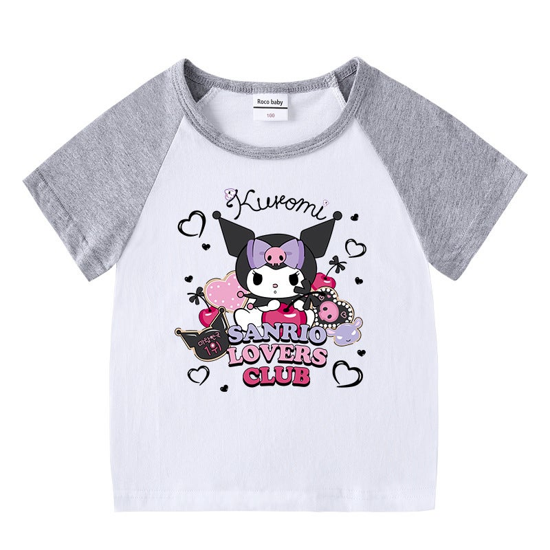 2023 New Children'S Wear Children'S Summer Short-Sleeved T-Shirt Boys And Girls Raglan Base Shirt Baby'S Half-Sleeved T-Shirt Children'S Top - Image 3