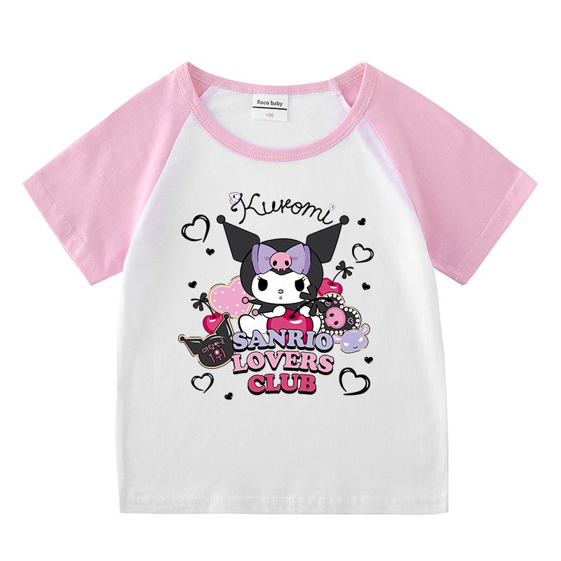 2023 New Children'S Wear Children'S Summer Short-Sleeved T-Shirt Boys And Girls Raglan Base Shirt Baby'S Half-Sleeved T-Shirt Children'S Top - Image 1