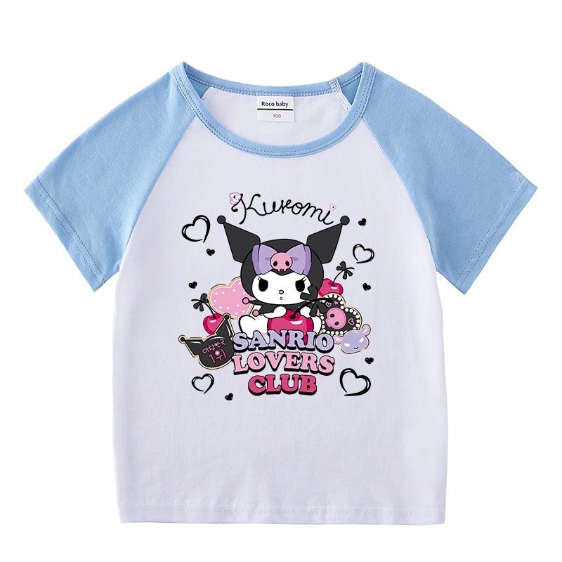 2023 New Children'S Wear Children'S Summer Short-Sleeved T-Shirt Boys And Girls Raglan Base Shirt Baby'S Half-Sleeved T-Shirt Children'S Top - Image 5