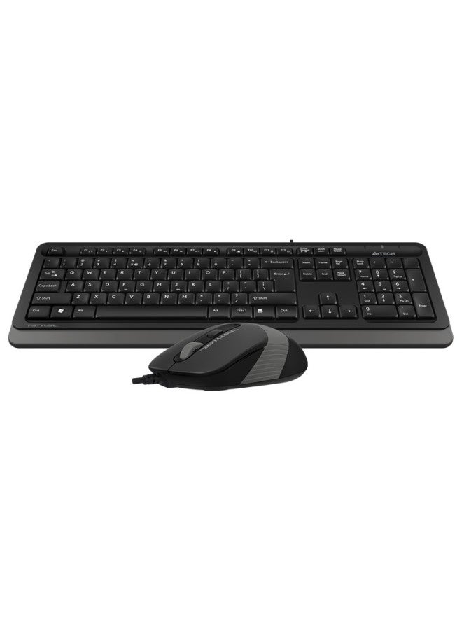 A4tech F1010 Fei Shidai Keyboard And Mouse Combo, Wired Keyboard And Mouse Set, Laptop Office External Membrane Keyboard And Mouse Combo, Su Kong Gray - Image 5