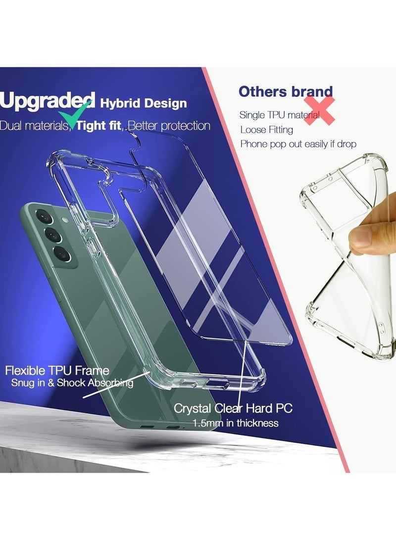 LEDIN Case for Samsung Galaxy S22 Clear Case Soft Flexible Silicone Back Cover Shockproof Anti Scratch Case with Reinforced Bumper Corner Compatible for Samsung Galaxy S22 Clear - Image 4