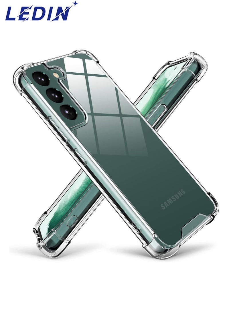 LEDIN Case for Samsung Galaxy S22 Clear Case Soft Flexible Silicone Back Cover Shockproof Anti Scratch Case with Reinforced Bumper Corner Compatible for Samsung Galaxy S22 Clear - Image 1