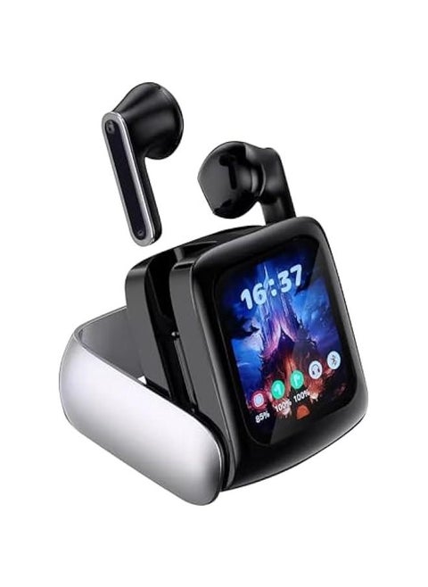 TWS Bluetooth Touch Screen Earbuds with Screen TWS Wireless Touchscreen Earbuds for Small Ear Canals Blue Tooth Ear Buds Wireless Earphones for iPhone Android Bluetooth Ear Buds Small Ears