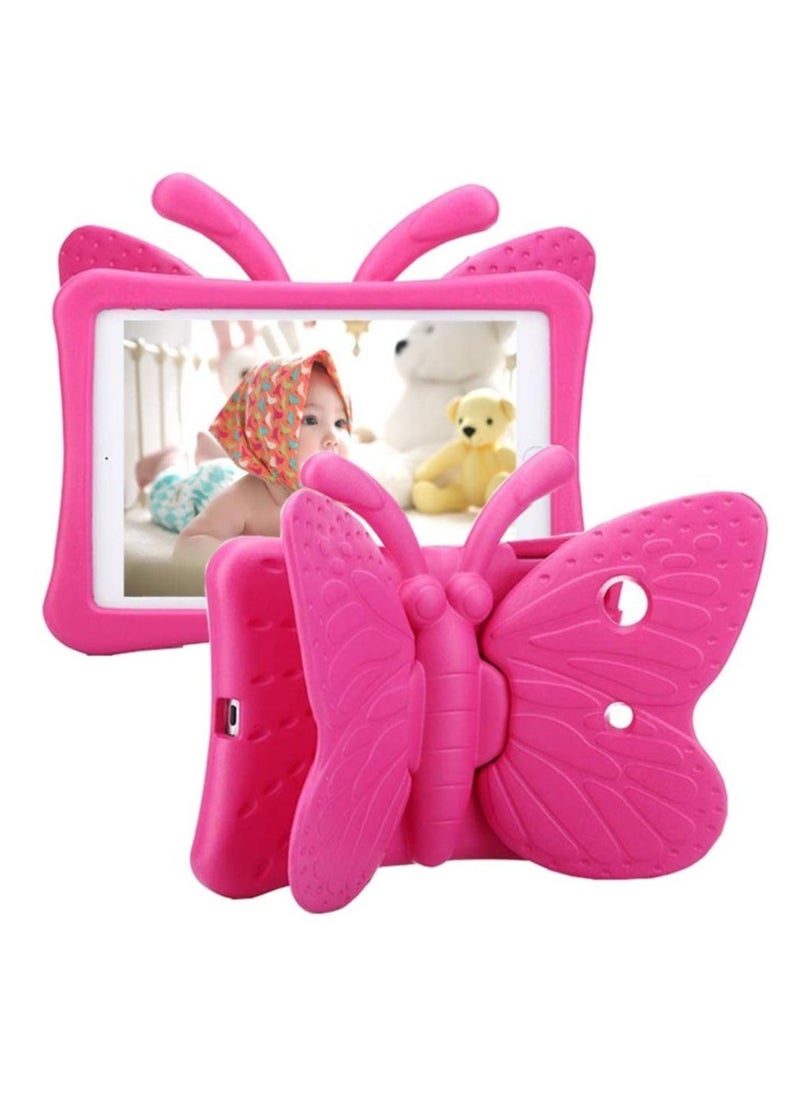 IAF iPad 9th 8th 7th Generation Case Kids Girls, Cute Butterfly Shockproof EVA Foam Super Protection Stand Cover for iPad 2021 2020 2019 10.2" and iPad Air 3 Pro 10.5" - Rose - Image 1