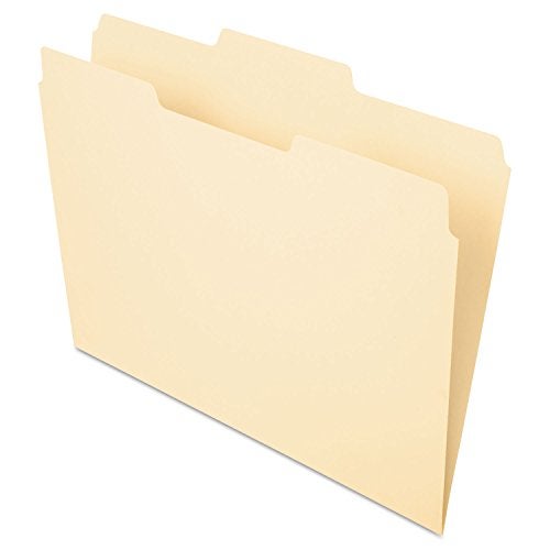 Pendaflex File Folders, Letter Size, Manila, 1/3 Cut, 100/BX (752 1/3-2) - Image 1