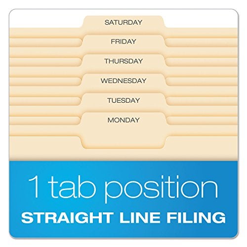 Pendaflex File Folders, Letter Size, Manila, 1/3 Cut, 100/BX (752 1/3-2) - Image 3