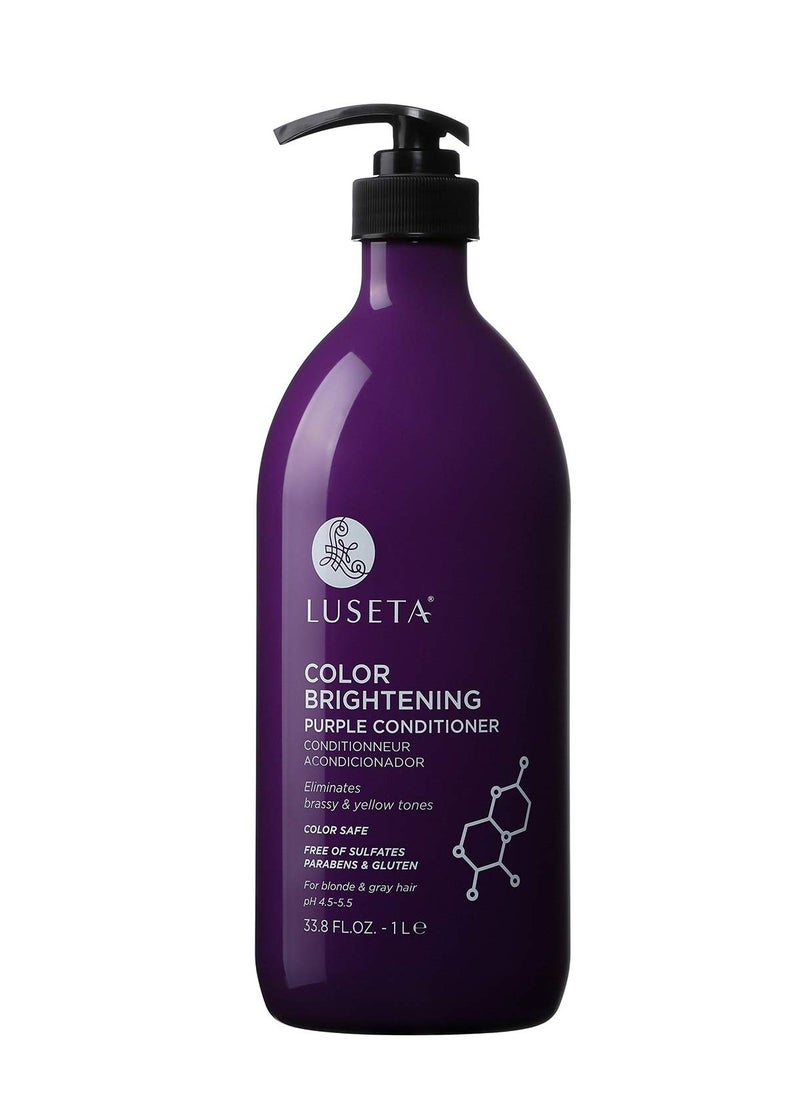 Luseta Luseta Color Brightening Purple Conditioner for Blonde and Gray Hair -Infused with Cocos Nucifera Oil to Help Nourish, Moisturize and Condition hair, Sulfate Free Paraben Free 33.8oz 