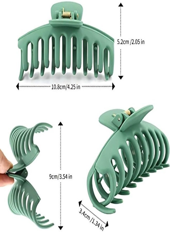 Blubby 4 Pcs Rectangle Claw Clip,Women's Large Hair Claw Clips,Square Claw Clips, Hair Clutcher Hair Styling Accessories,Non-slip Hair Claw Clips for Thin and Thick Hair (Multicolor) - Image 3